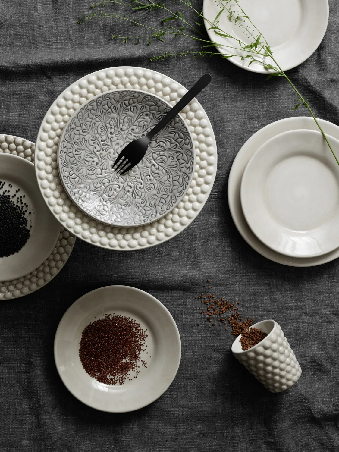 Talerz Lace 20 cm, Szary Mateus