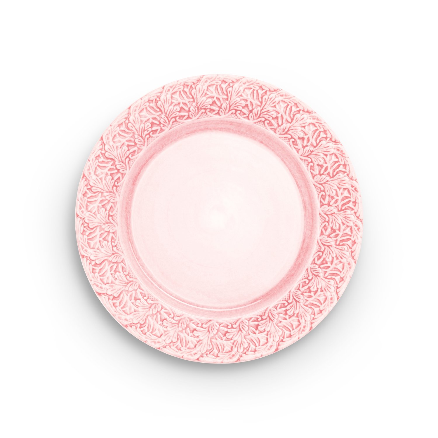 Mateus Talerz Lace 25 cm Jasny róż | Skandynawski Design | Talerze obiadowe | Różowy