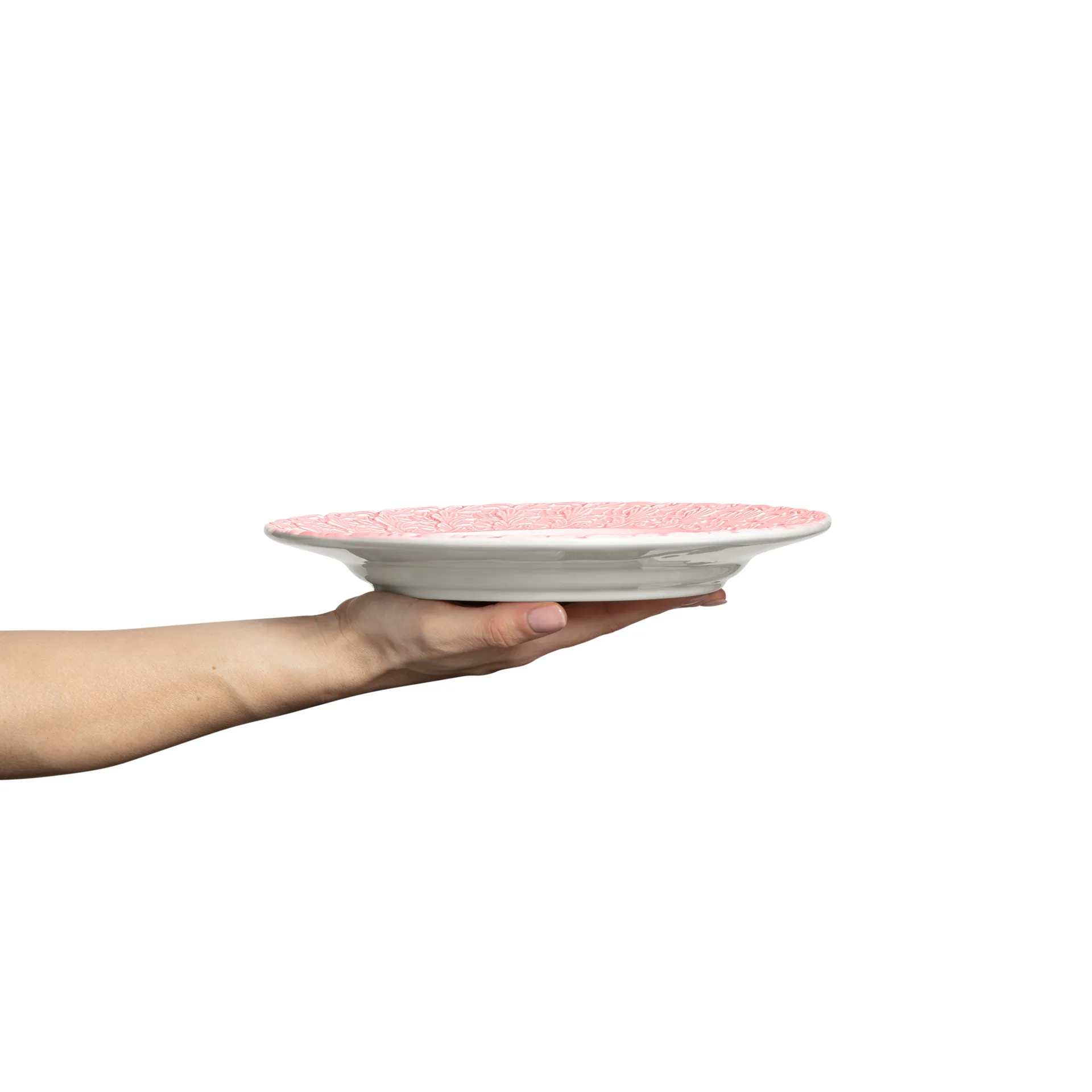 Talerz Lace 25 cm, Jasny róż Mateus