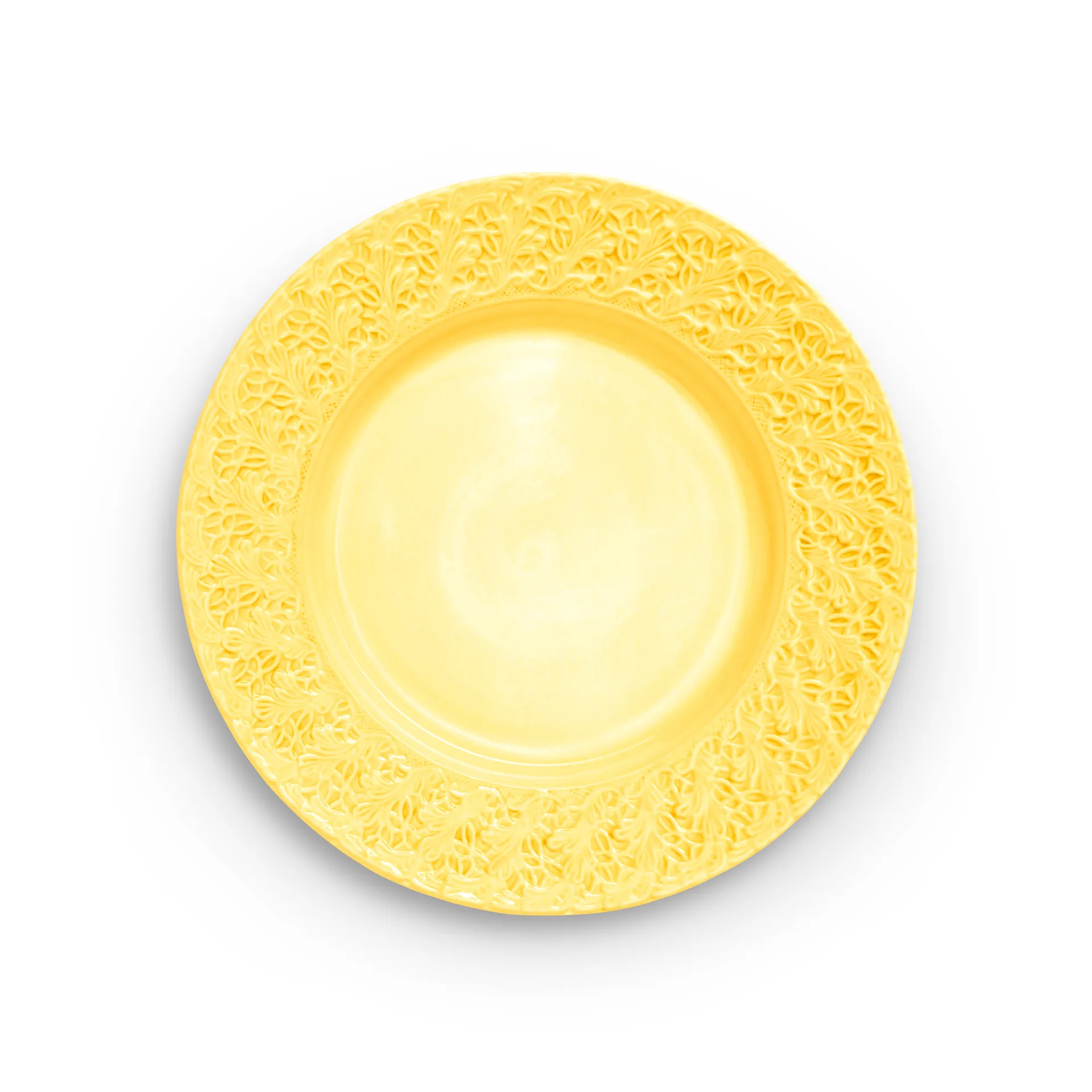 Talerz Lace 32 cm, Żółty Mateus