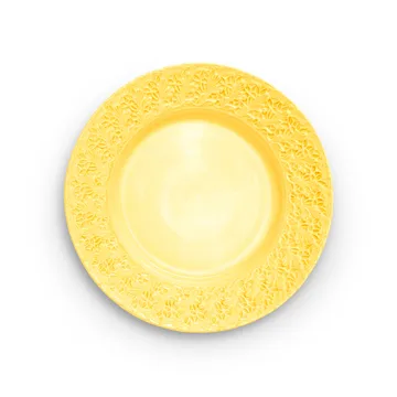 Talerz Lace 32 cm - Żółty - Mateus