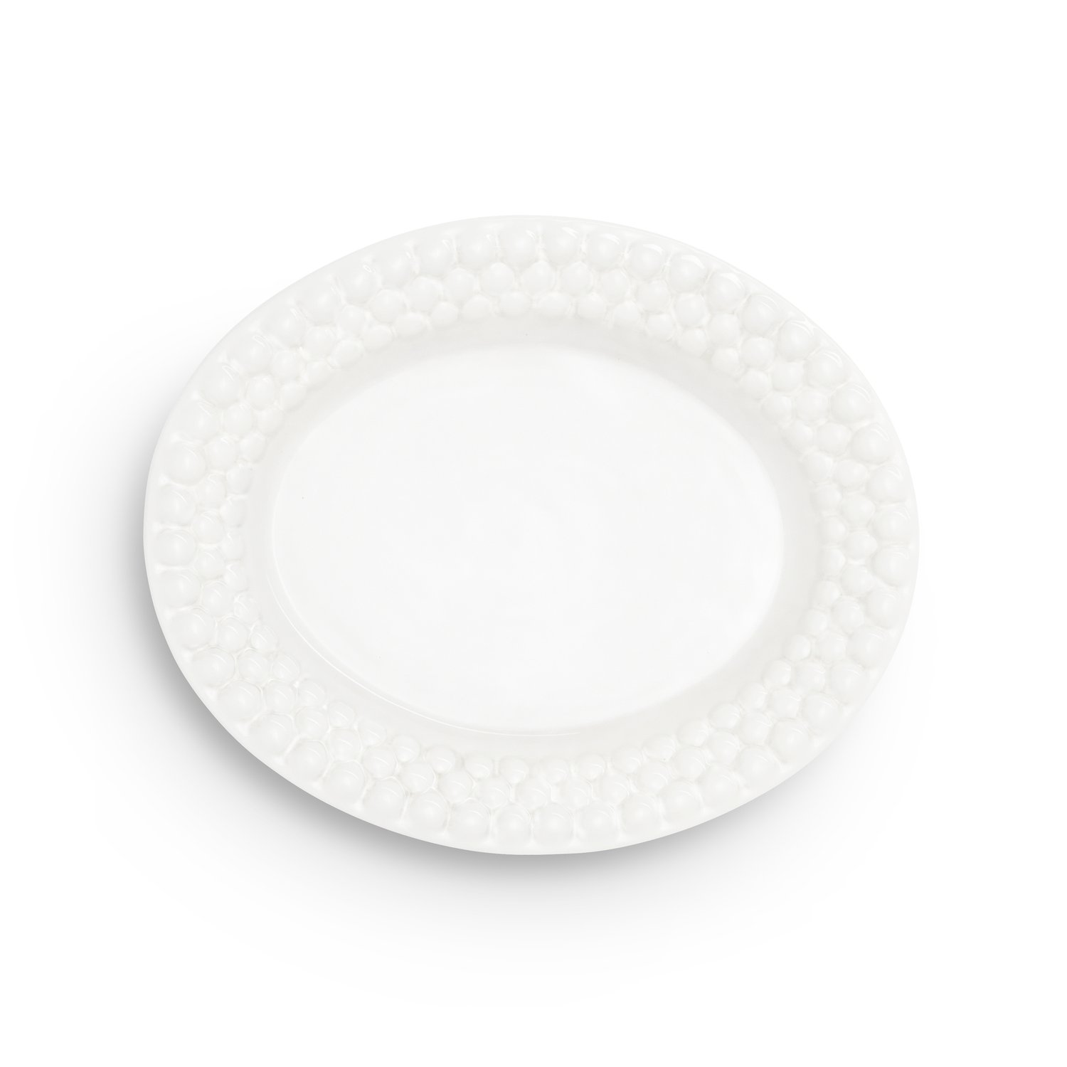 Mateus Talerz owalny Bubbles 20 cm Biały | Skandynawski Design | Talerze obiadowe | Biały