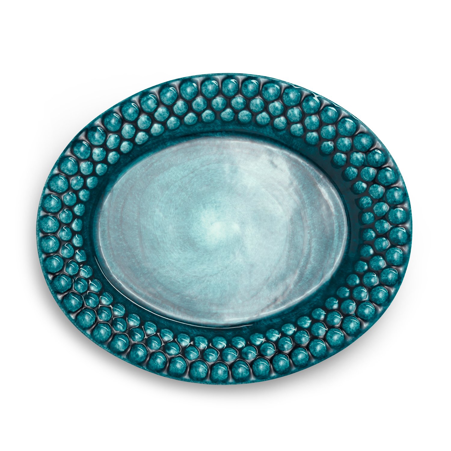 Mateus Talerz owalny Bubbles 20 cm Ocean | Skandynawski Design | Talerze obiadowe | Turkusowy