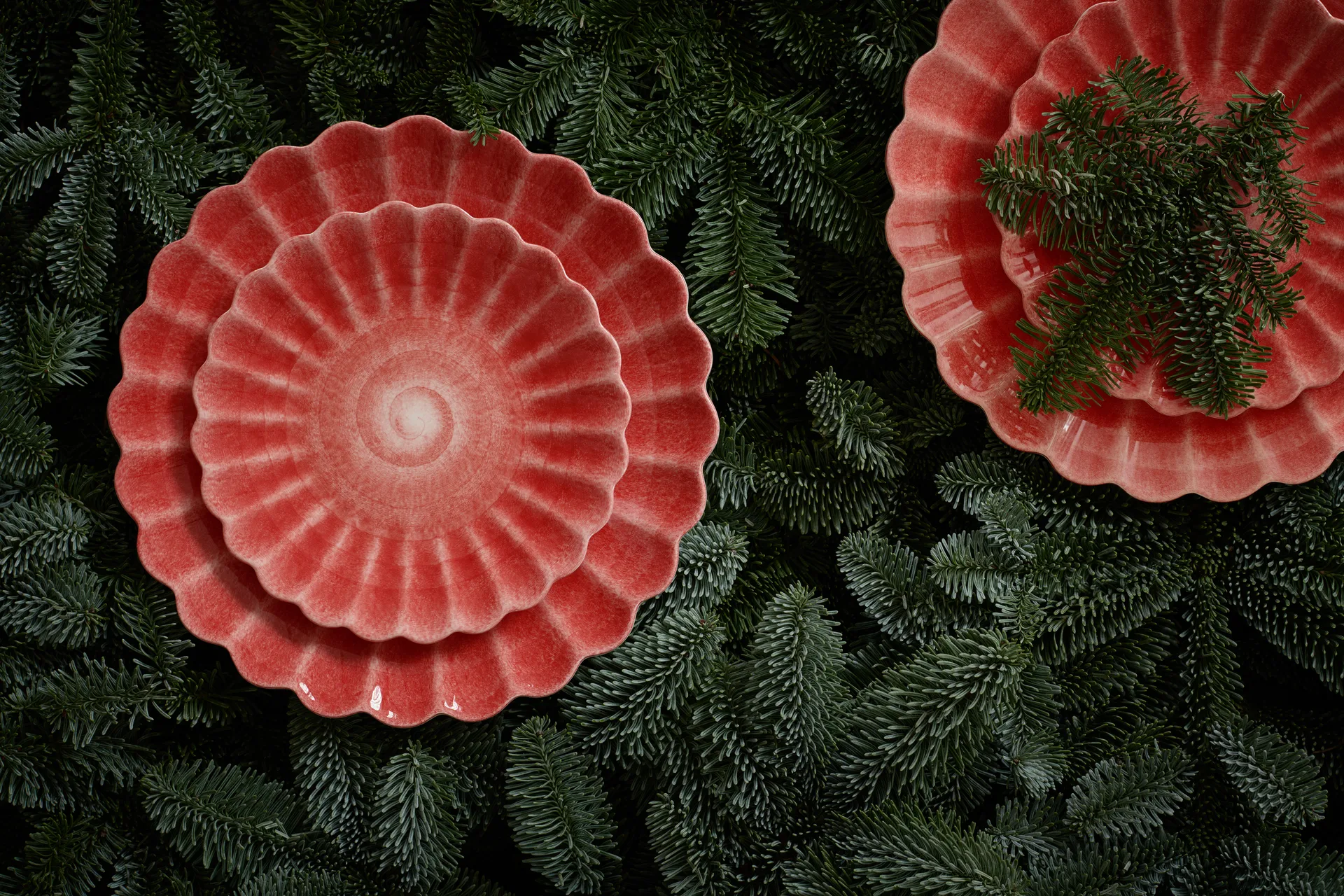 Talerz Oyster 20 cm, Czerwony Mateus