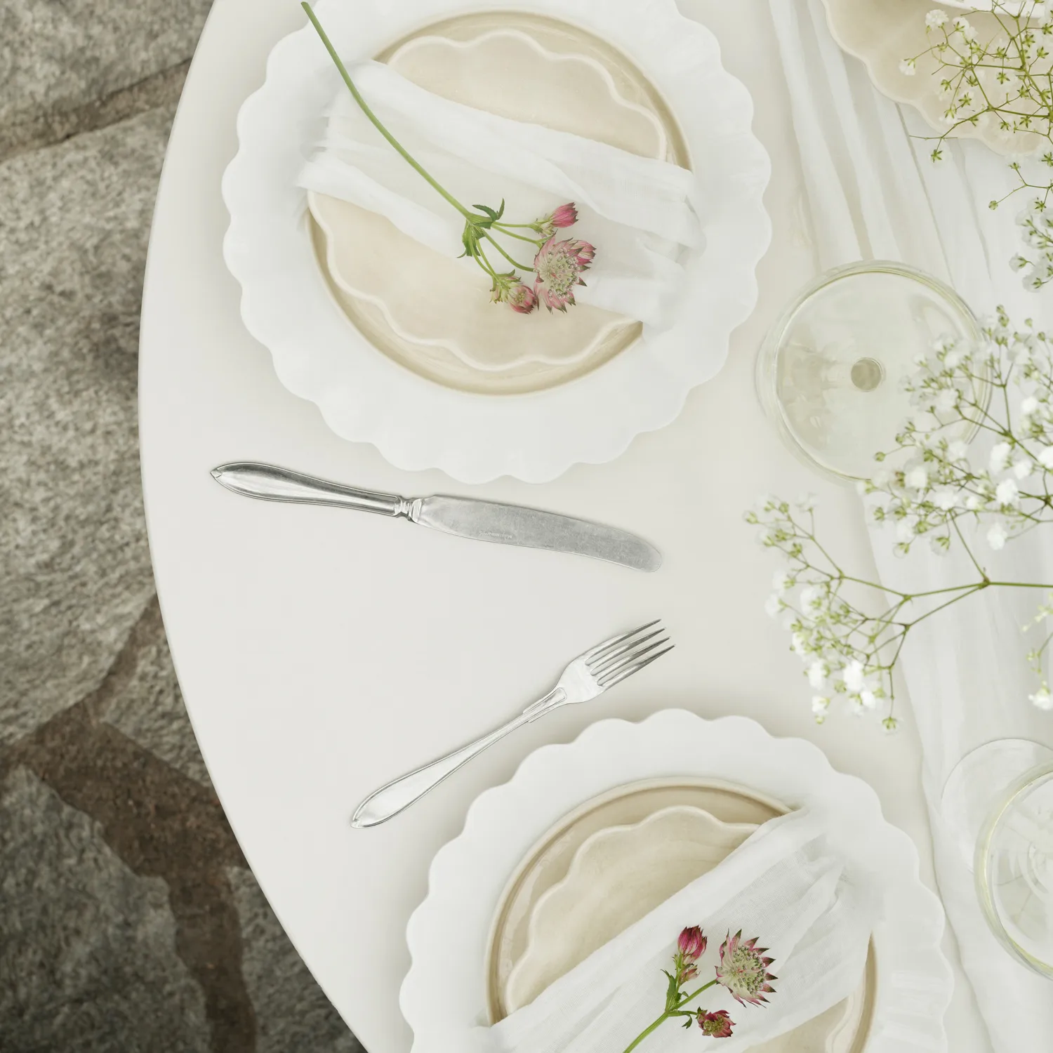 Talerz Oyster 28 cm, Biały Mateus