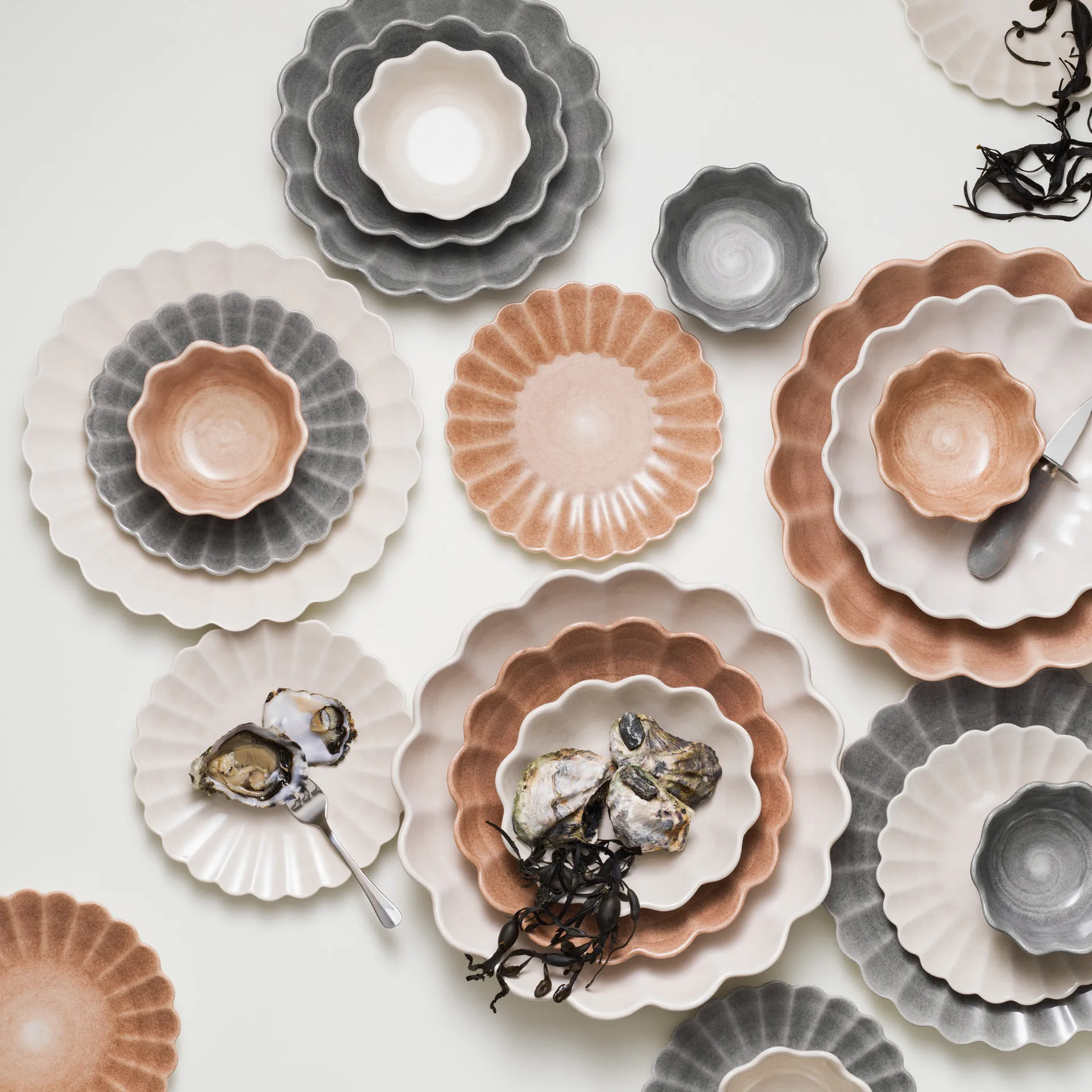 Talerz Oyster 28 cm, Piaskowy Mateus