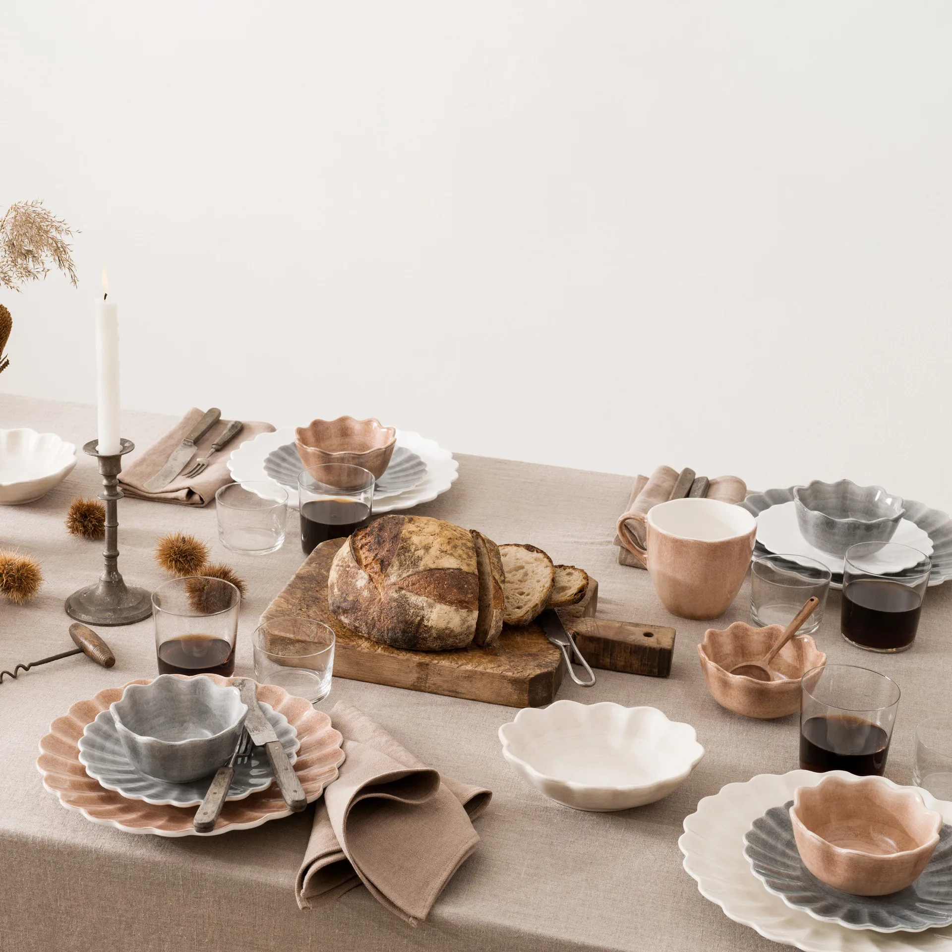 Talerz Oyster 28 cm, Szary Mateus