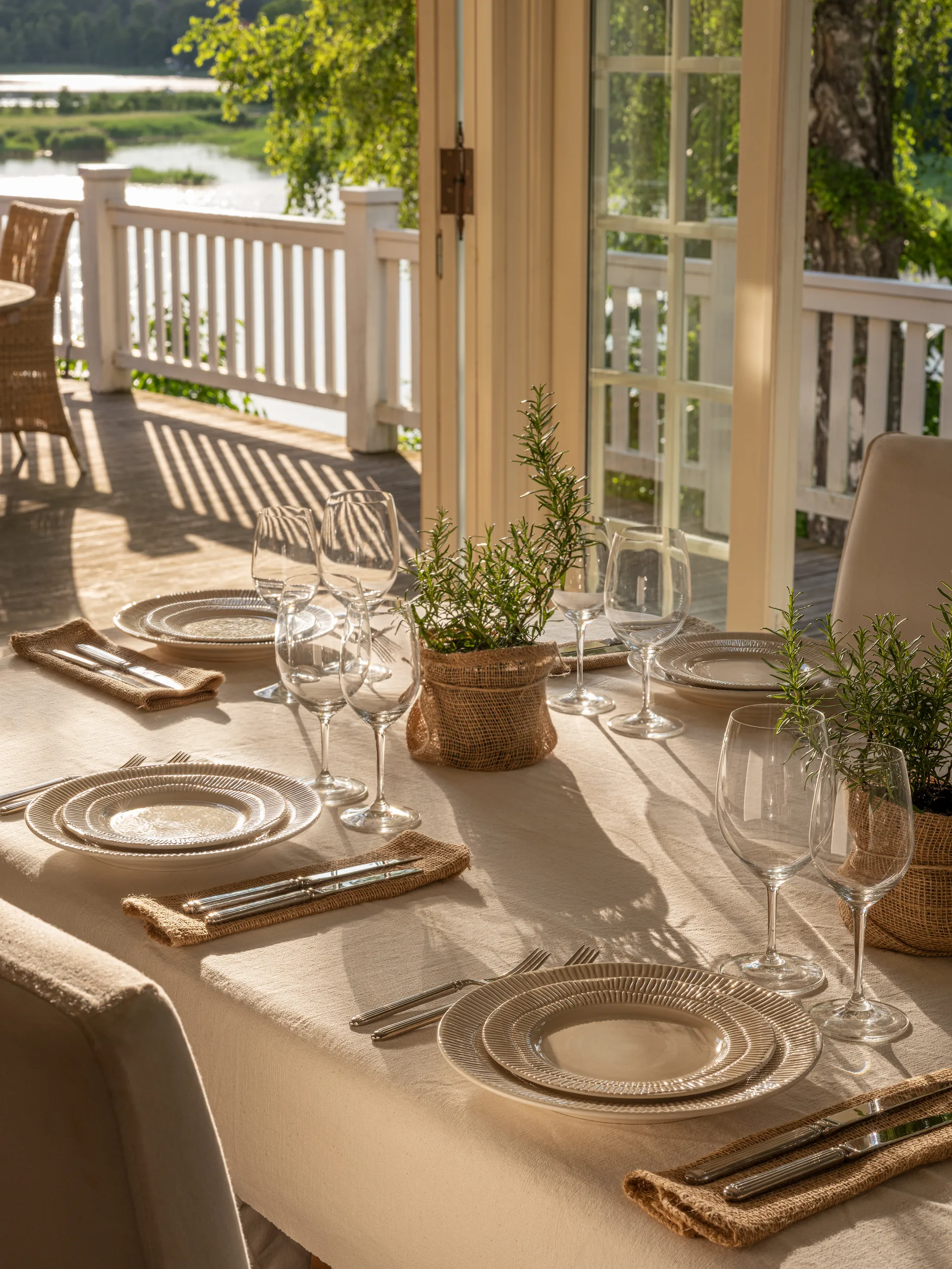 Talerz Stripes Ø21 cm, Piaskowy Mateus