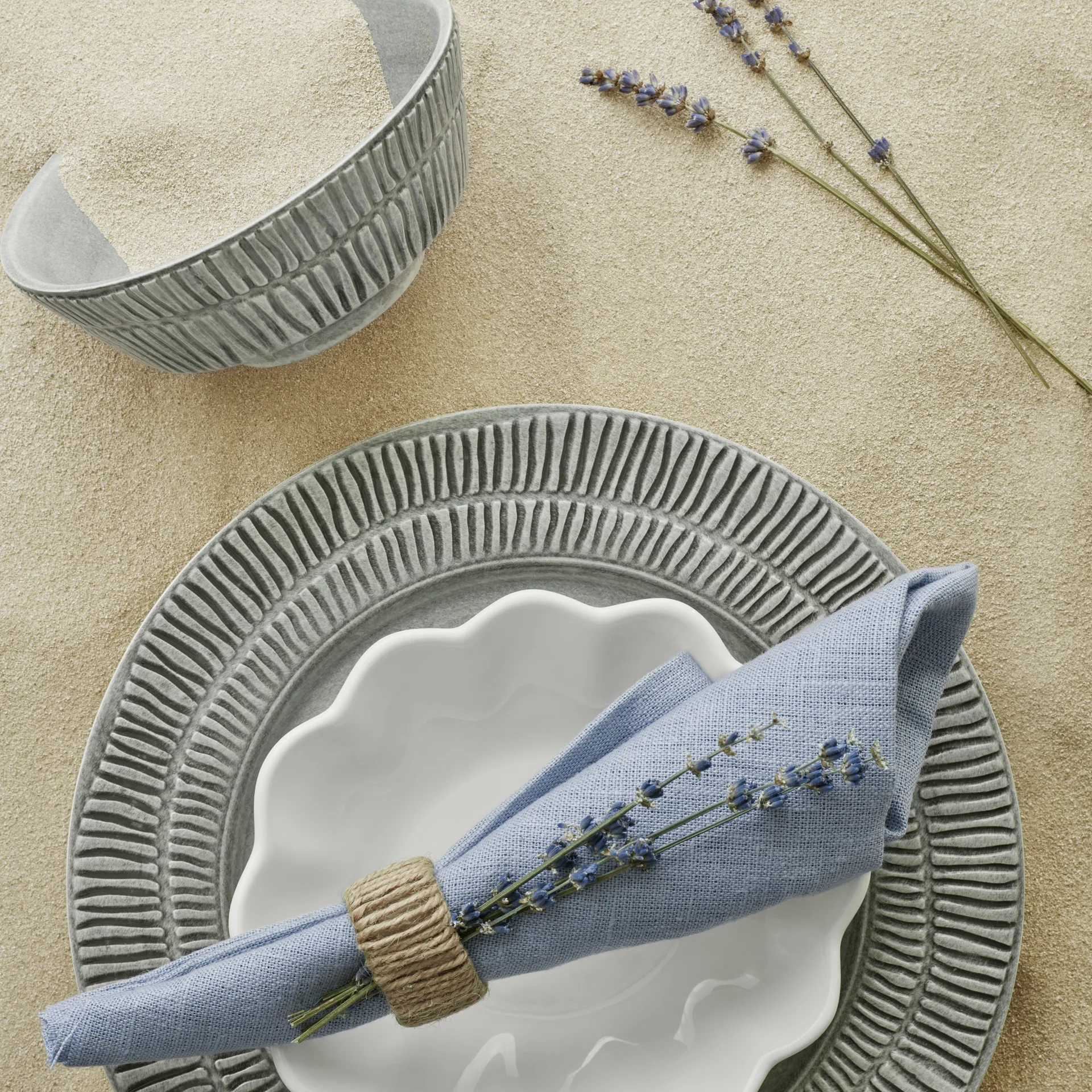 Talerz Stripes Ø21 cm, Szary Mateus