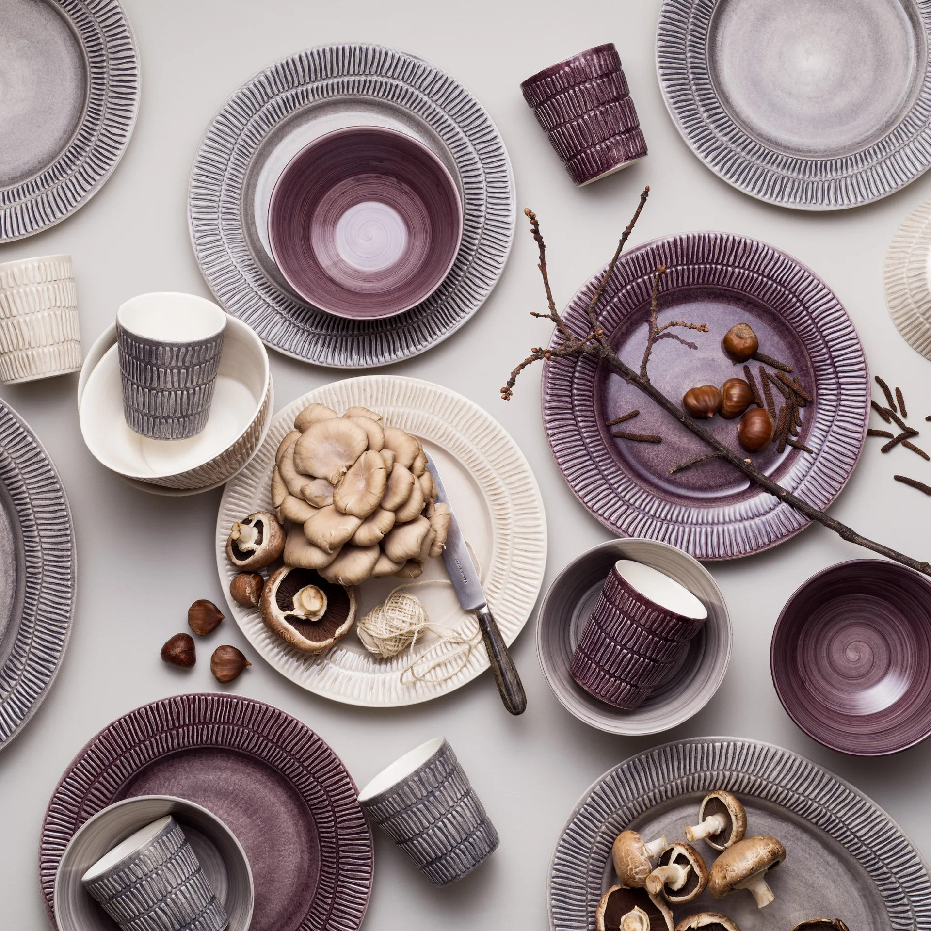 Talerz Stripes Ø28 cm, Plum Mateus
