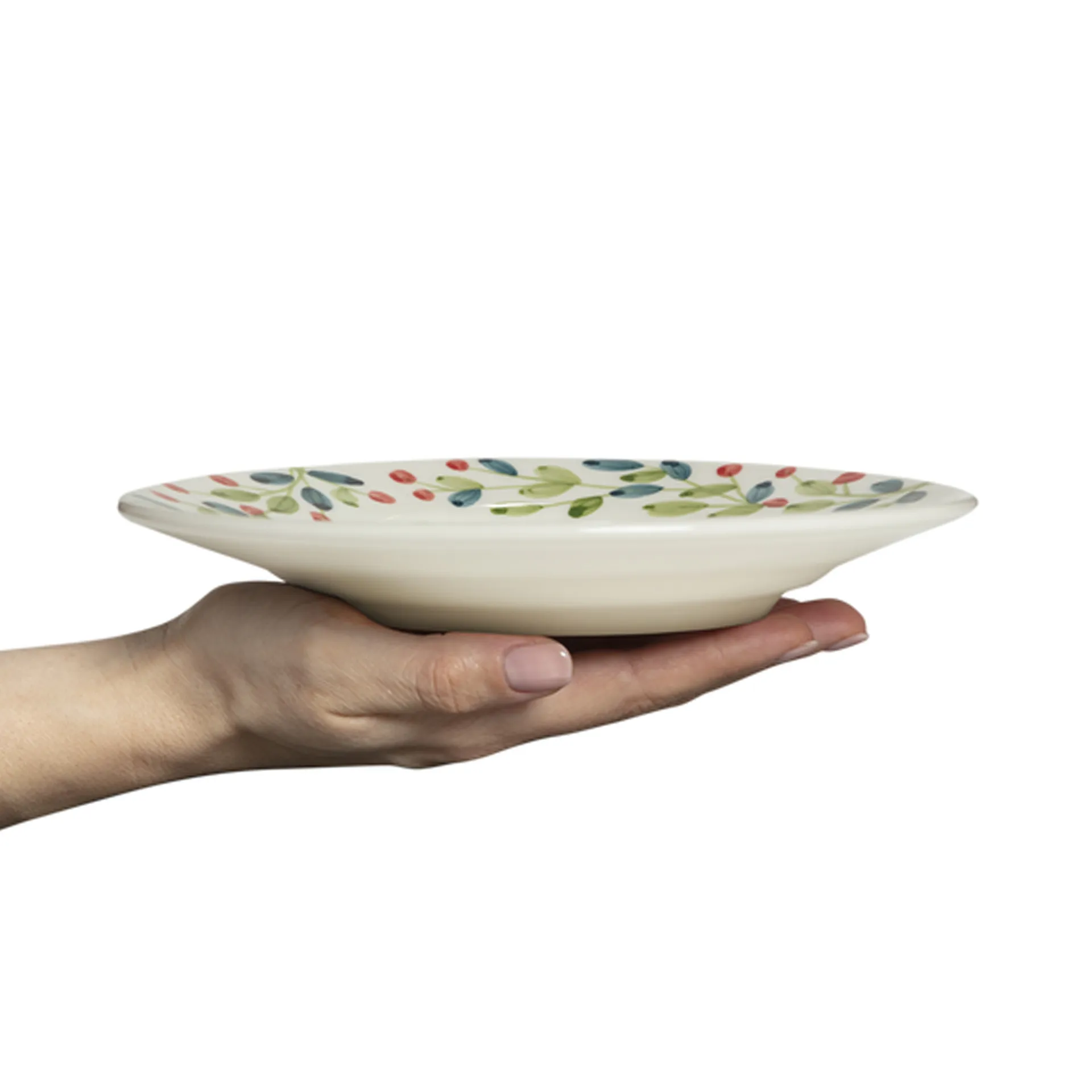 Talerz świąteczny Basic Ø21 cm, Biały-multi Mateus