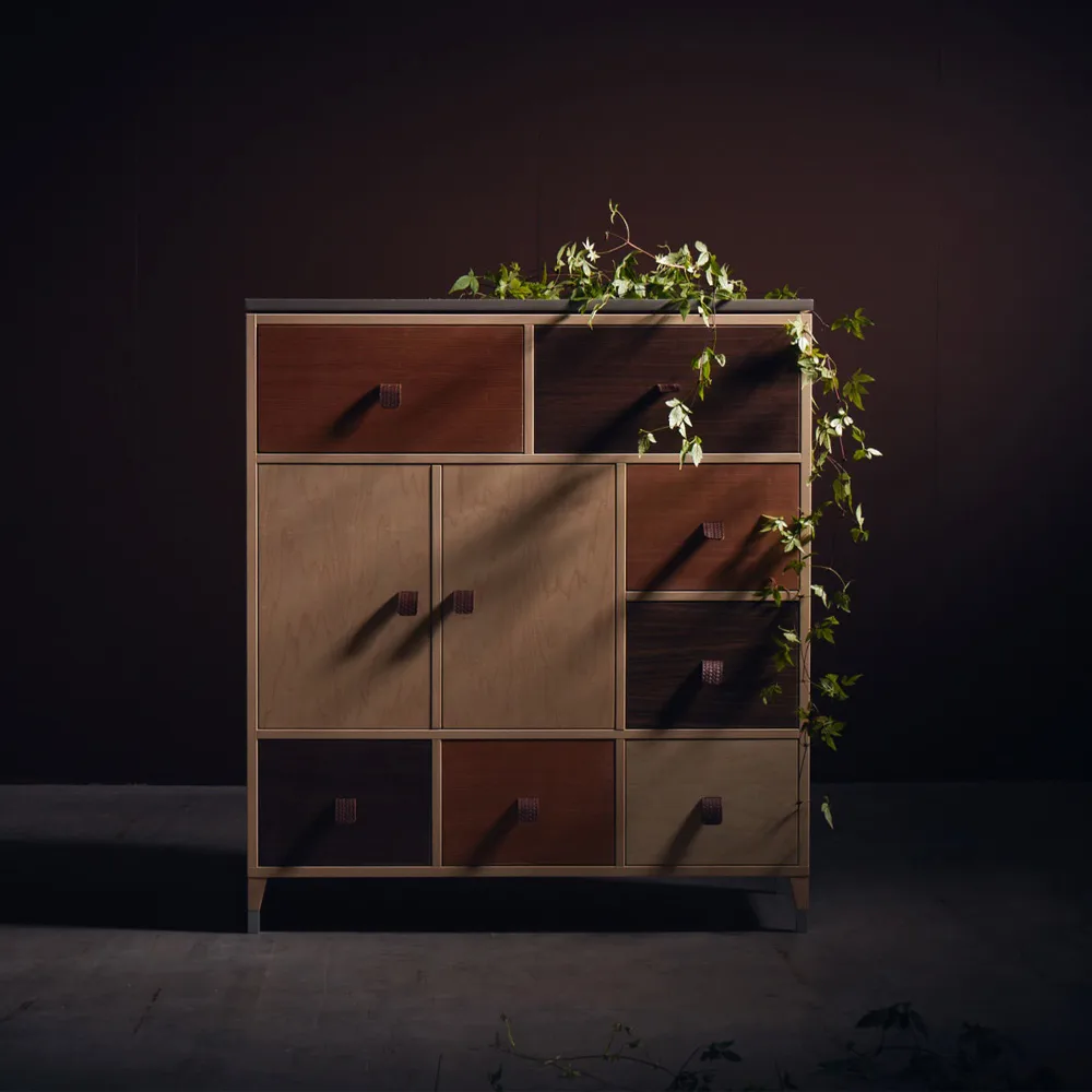 Komoda Abisko, biały, blat z betonu Mavis