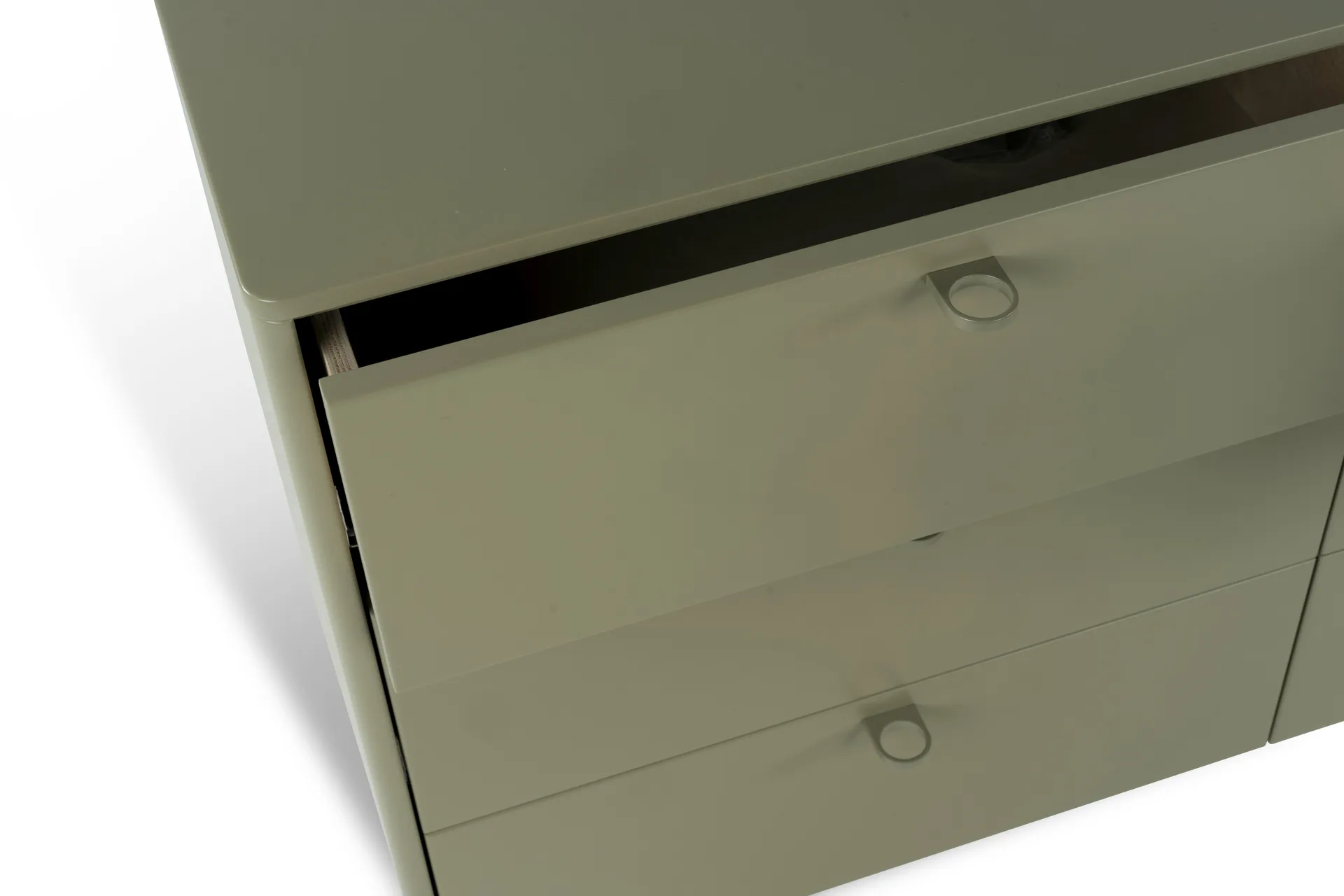 Komoda Deus, 9 szuflad, Oliwkowoszary Mavis