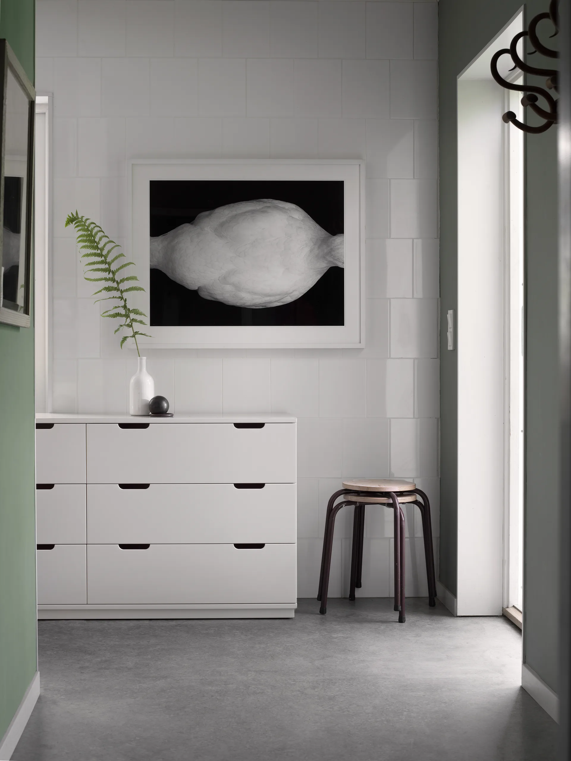 Komoda podwójna Aoko, 6 szuflad, Biały lakier Mavis