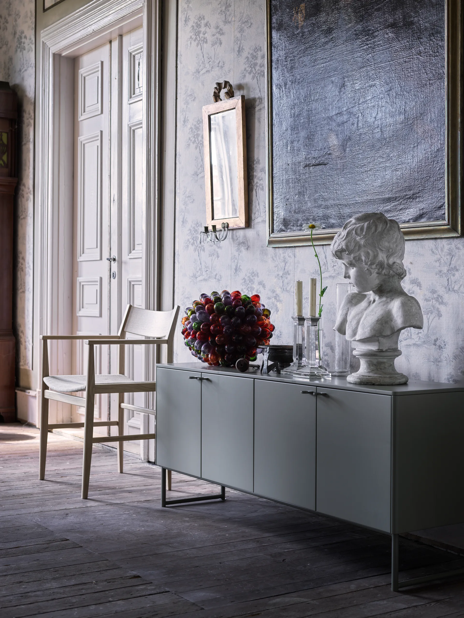 Kredens Deus 75 cm, Oliwkowoszary Mavis