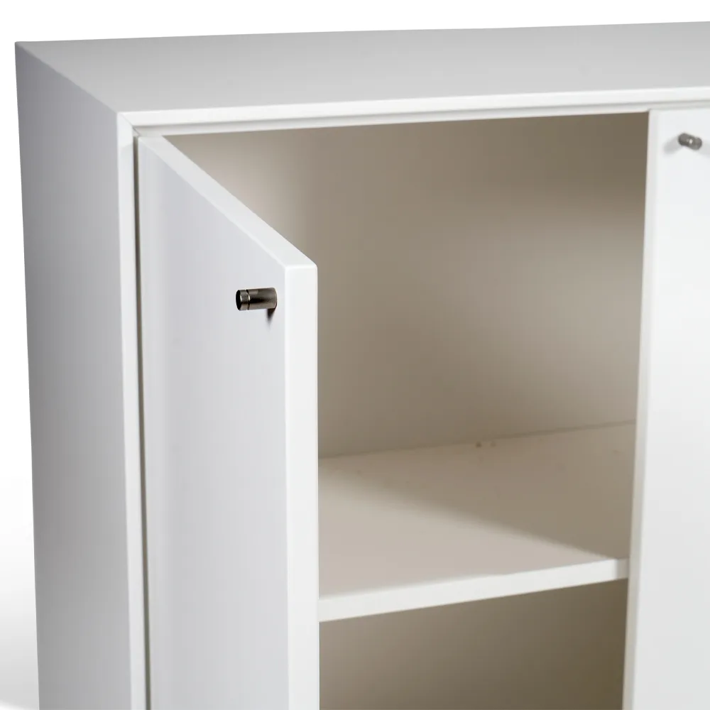 Kredens Volt 80x148 cm, Biały lakier Mavis