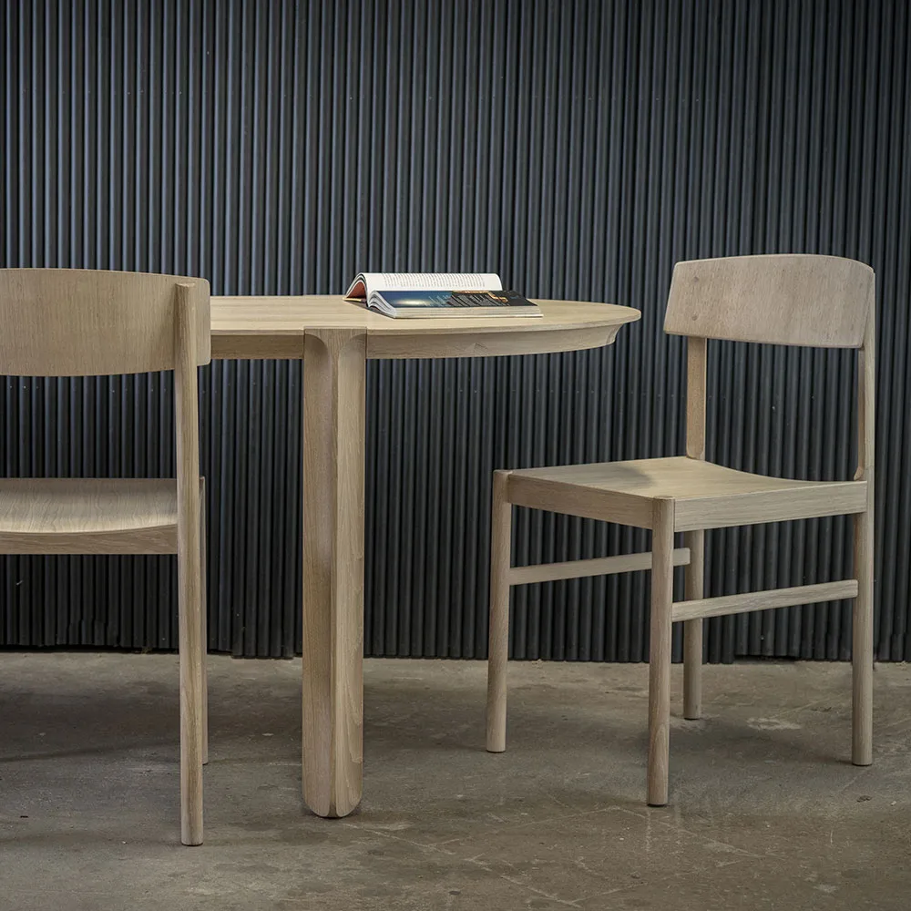 Krzesło Rod, Dębowy, matowy lakierowany bielony Mavis