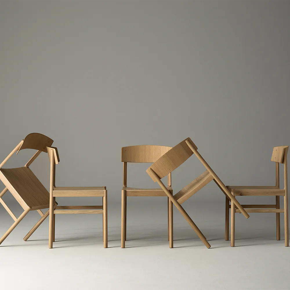 Krzesło Rod, Dębowy, matowy lakierowany bielony Mavis