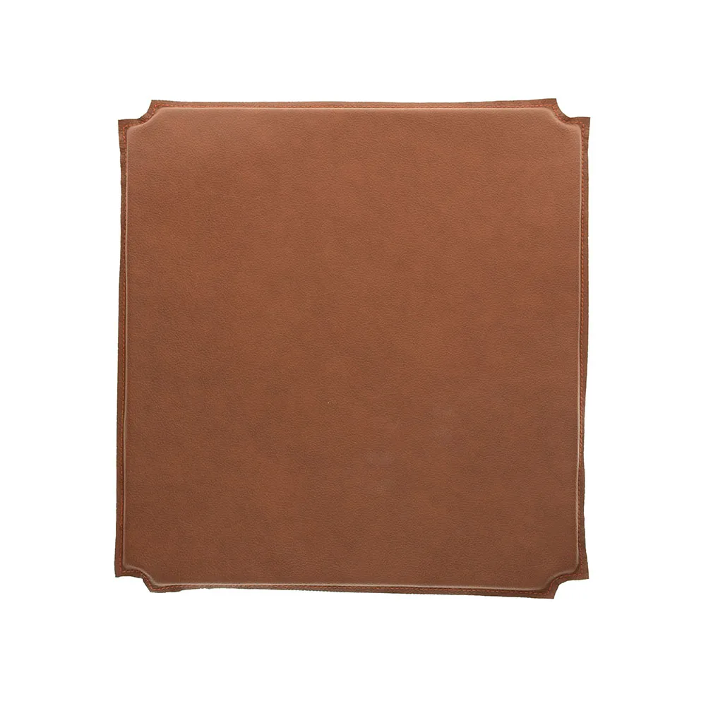 Poduszka na krzesło Rod, skóra koniakowa Mavis