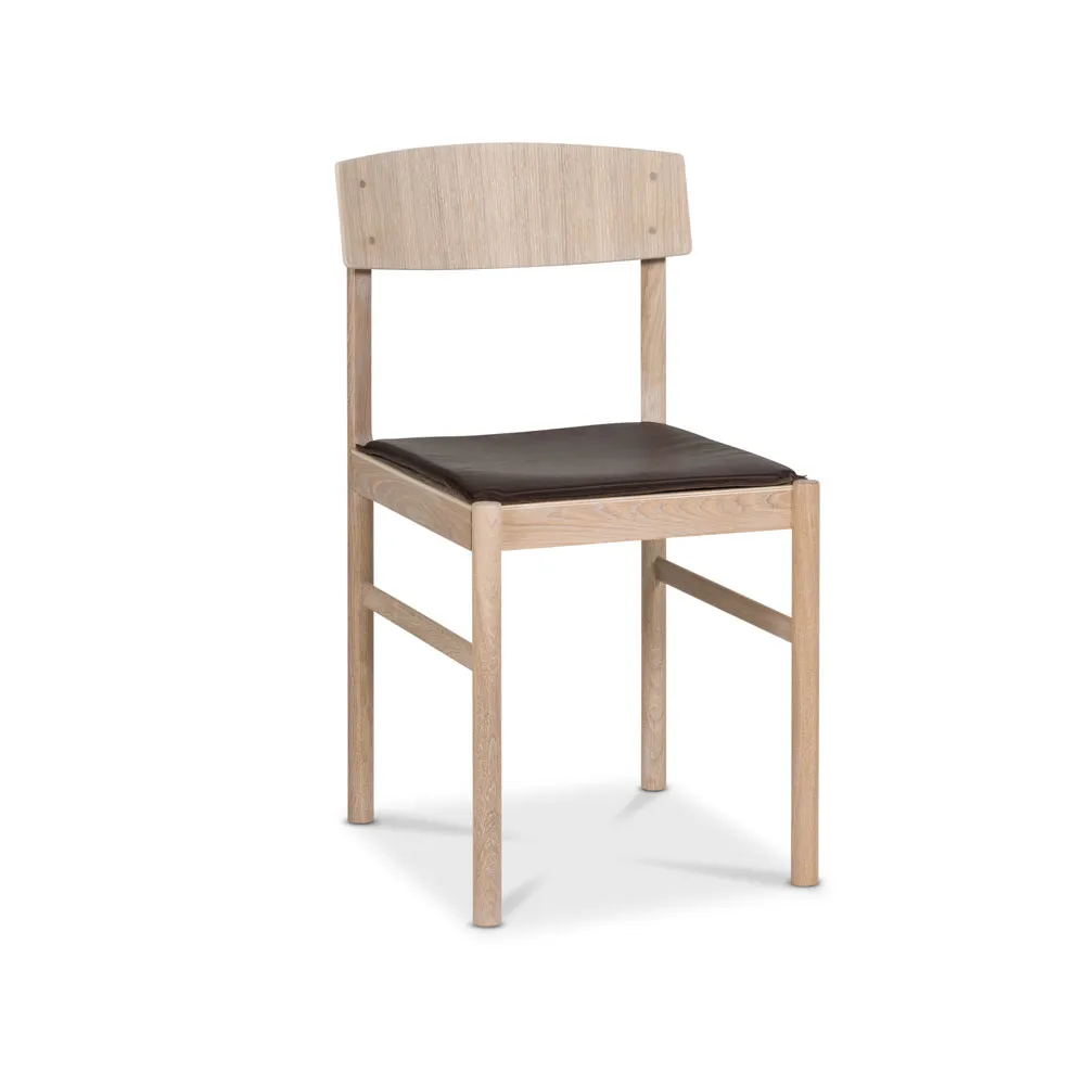 Poduszka na krzesło Rod, skóra mocca Mavis