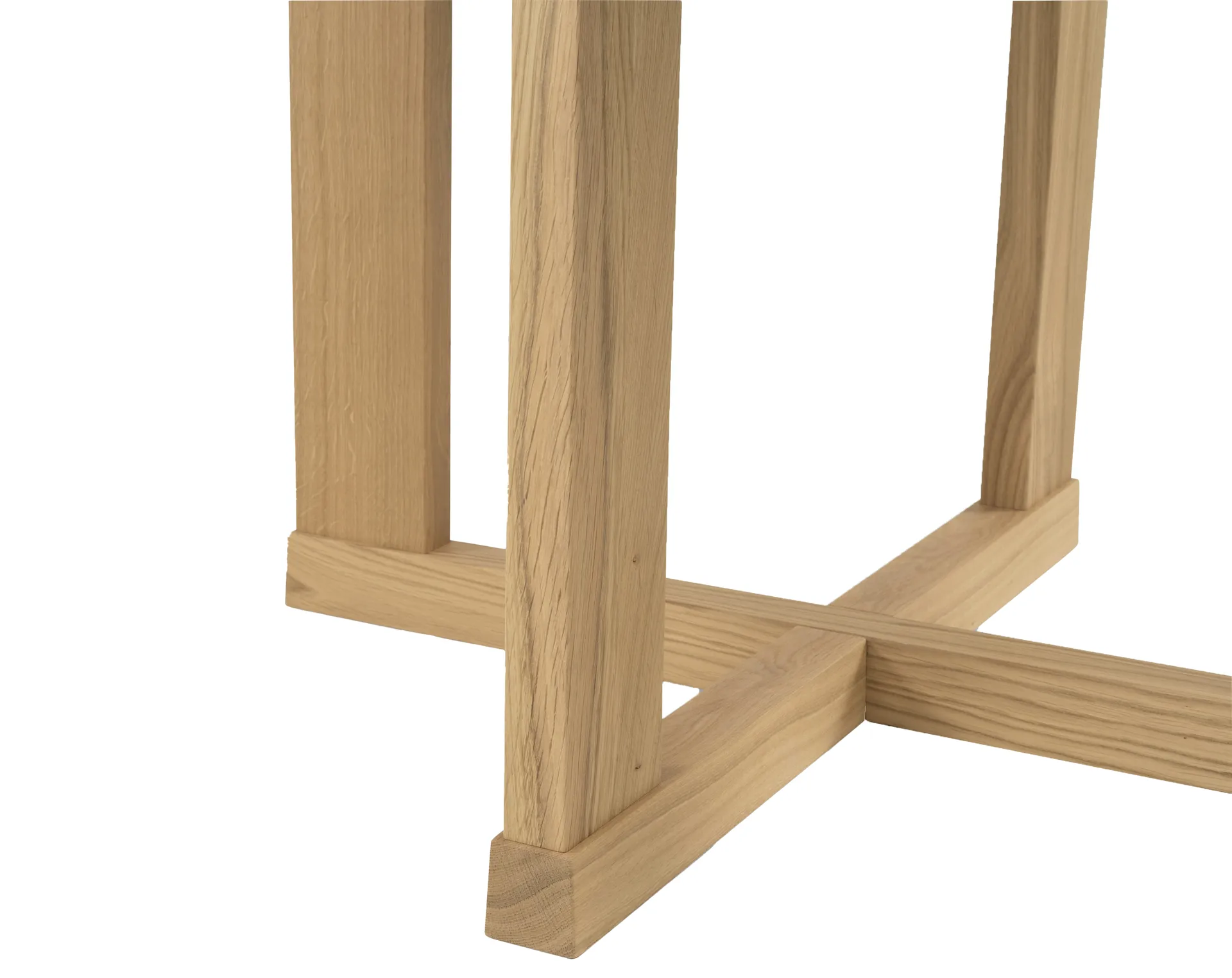 Stół do jadalni Arv ⌀130 cm, Dębowy, matowy lakierowany bielony Mavis