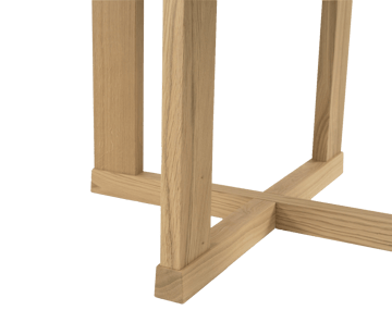 Stół do jadalni Arv ⌀130 cm - Dębowy, matowy lakierowany bielony - Mavis