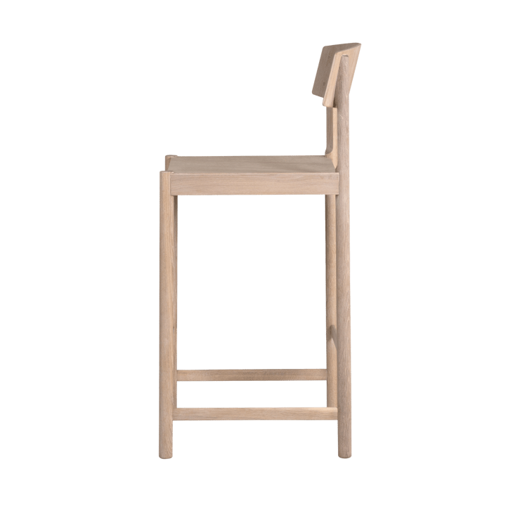 Stołek barowy Rod 65 cm, Bielony woskowany dąb Mavis