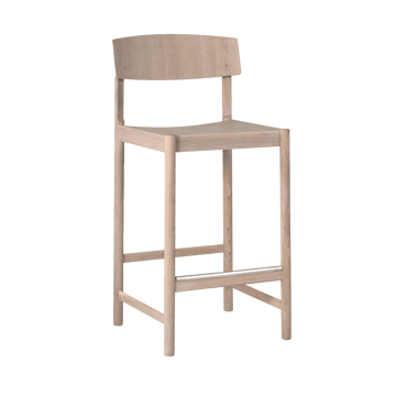Stołek barowy Rod 65 cm - Bielony woskowany dąb - Mavis