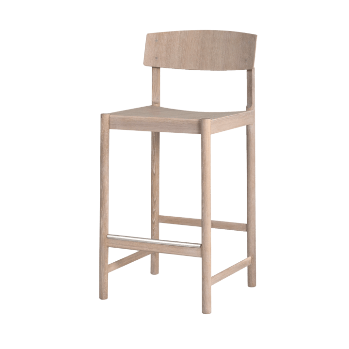 Stołek barowy Rod 65 cm - Bielony woskowany dąb - Mavis
