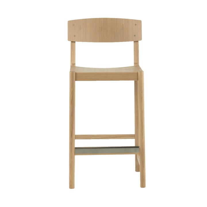 Stołek barowy Rod 65 cm, Dębowy, matowy lakierowany bielony Mavis