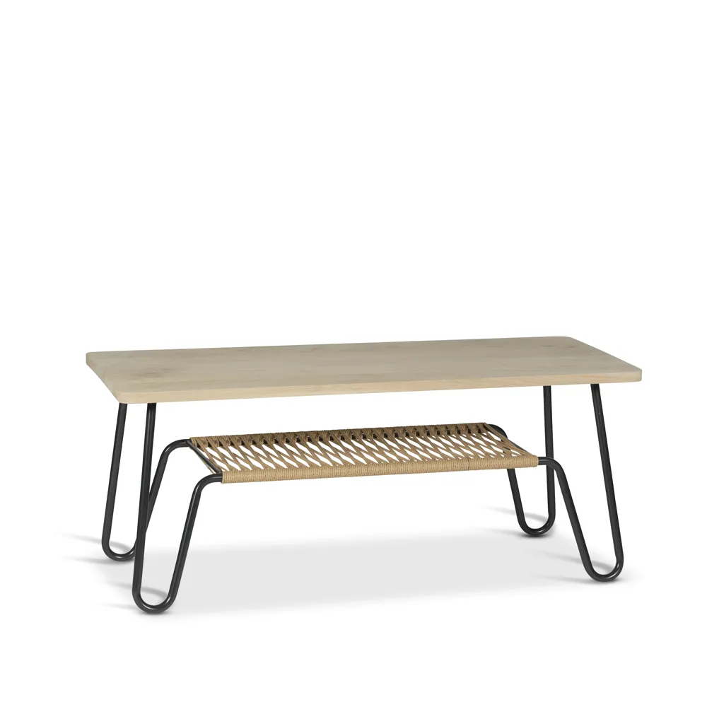 Stolik kawowy Marcel, dąb mydlony rustykalny, 120x50 Mavis