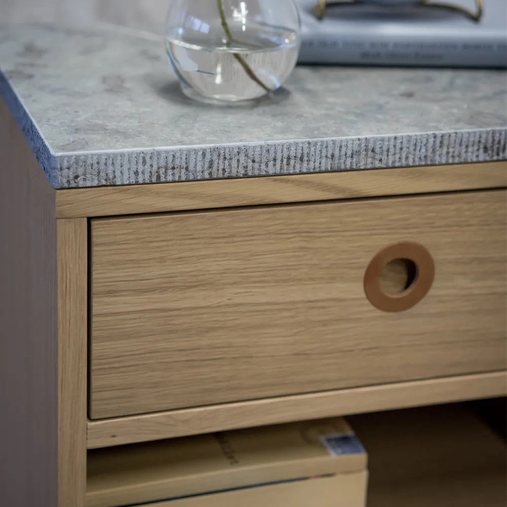 Stolik nocny Höllviken, jasnoszary, 1 szuflada Mavis