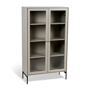 Witryna Volt 130 cm beżowa - Detale w czerni - Mavis