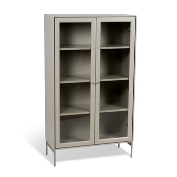 Witryna Volt 130 cm beżowa - Detale ze stali nierdzewnej - Mavis