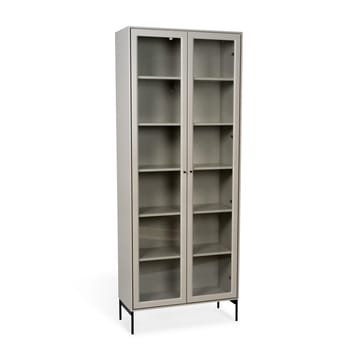 Witryna Volt 190 cm, beżowa - Detale w czerni - Mavis