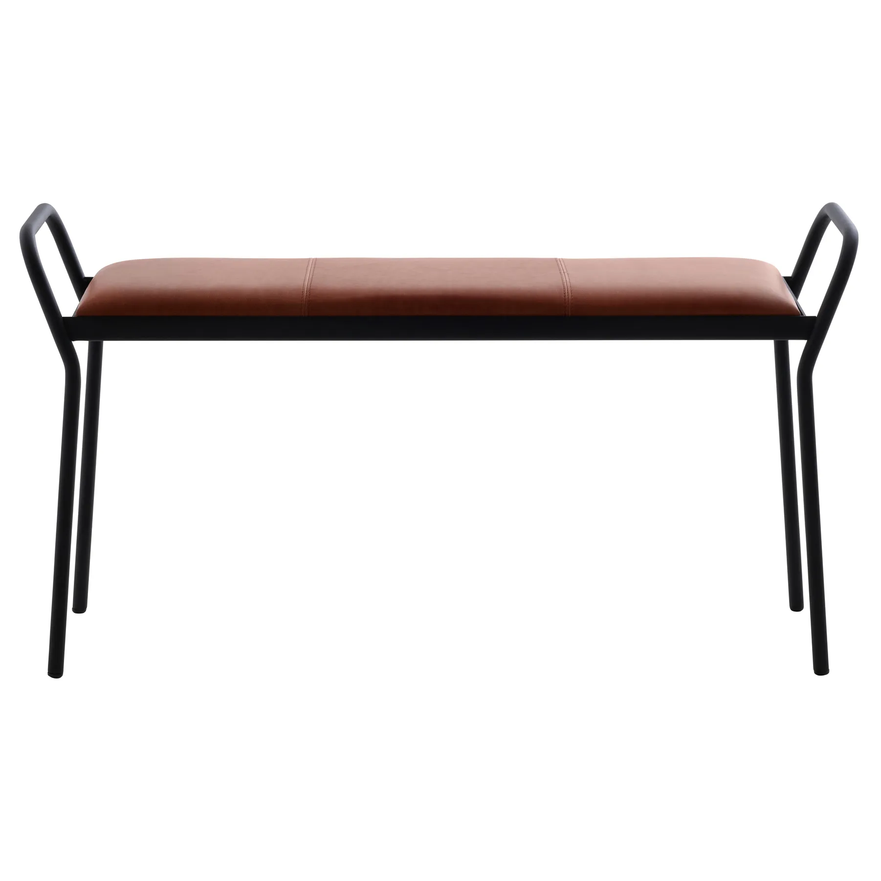 Anytwo stołek, Czarny-vintage cognac Maze