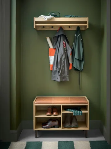 Ławka z pojemnikiem Gentle - Dąb, 78x53x35 cm - Maze