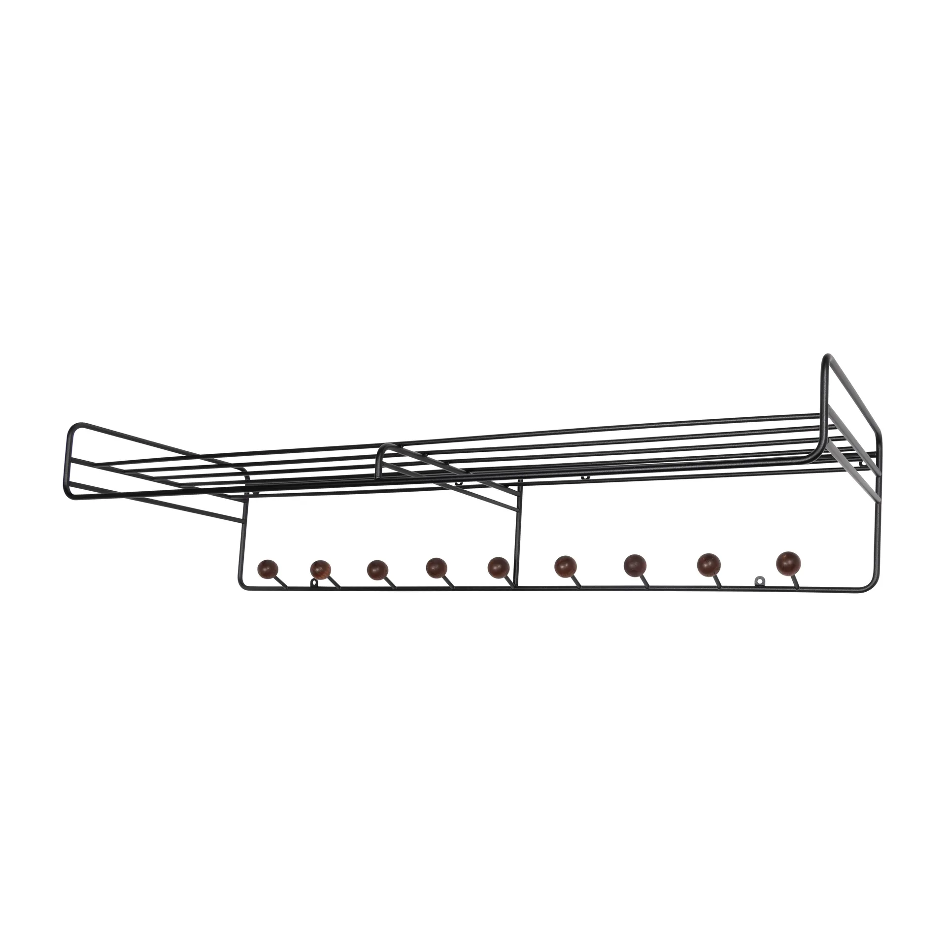 Bill Hat rack L półka na kapelusze, Czarny-ciemnybrązowy Maze