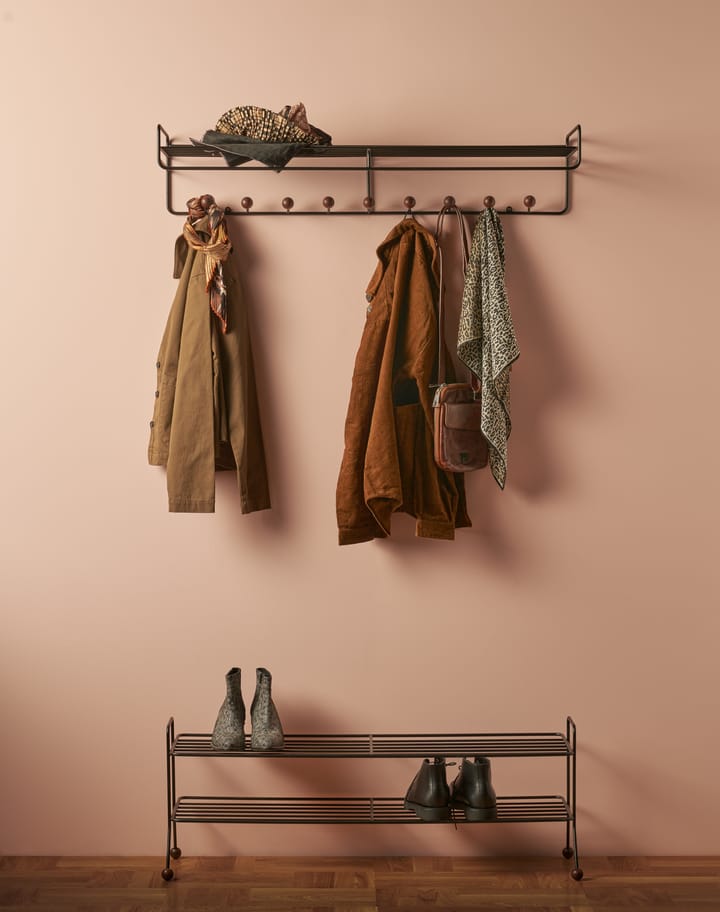 Bill Hat rack L półka na kapelusze, Czarny-ciemnybrązowy Maze