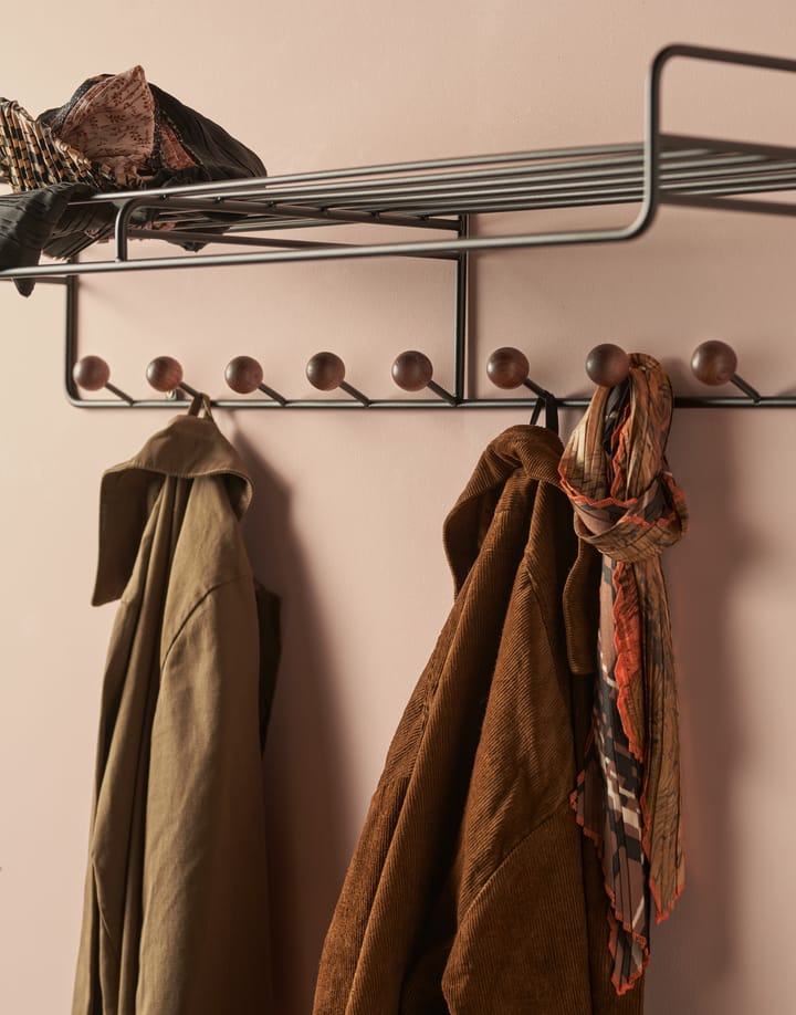 Bill Hat rack L półka na kapelusze, Czarny-ciemnybrązowy Maze