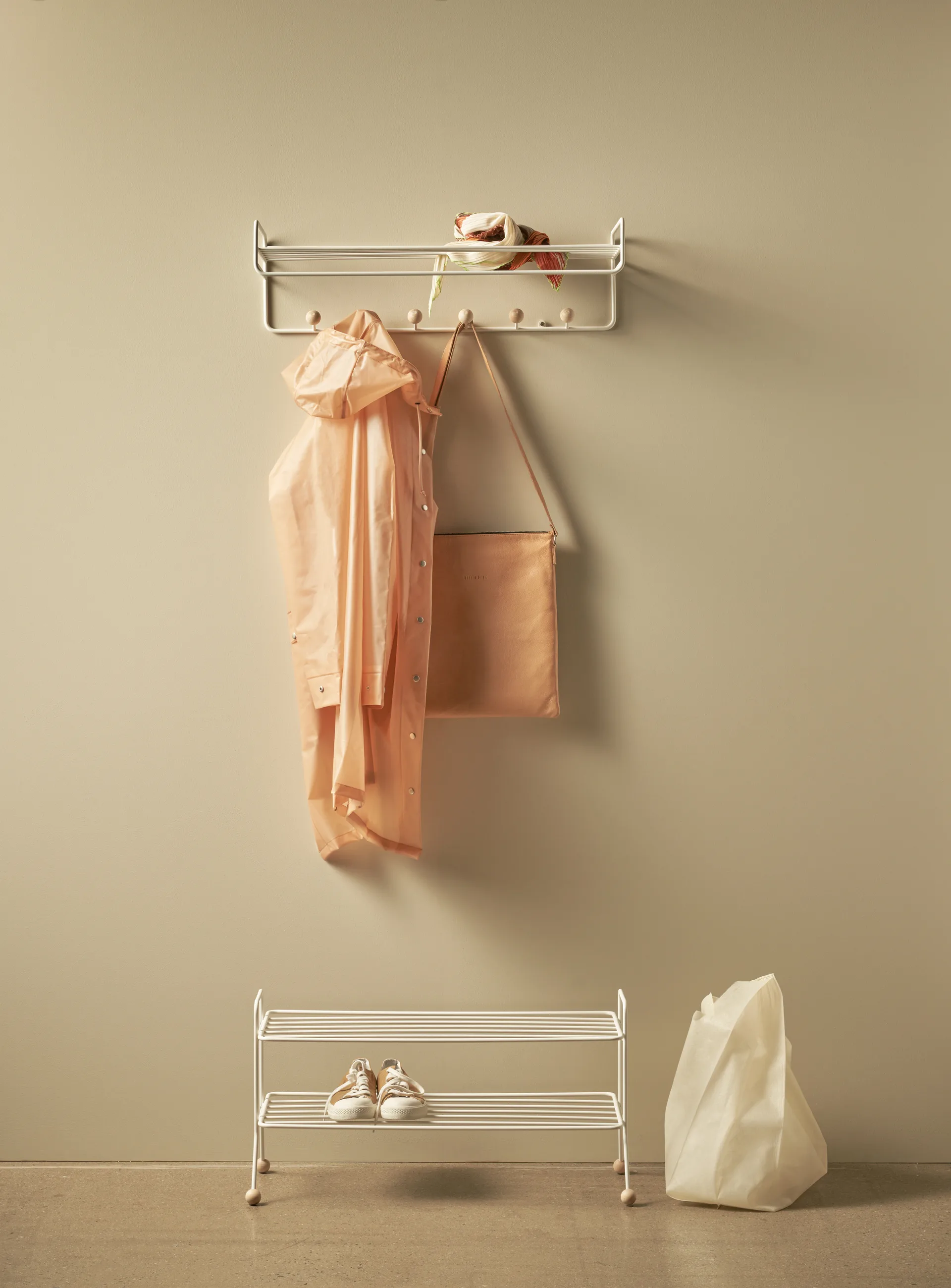 Bill Hat rack półka na kapelusze, Biały Maze