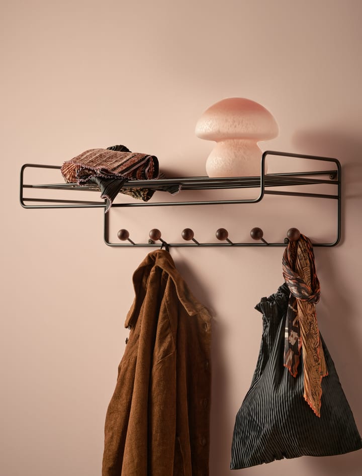 Bill Hat rack półka na kapelusze, Czarny-ciemnybrązowy Maze