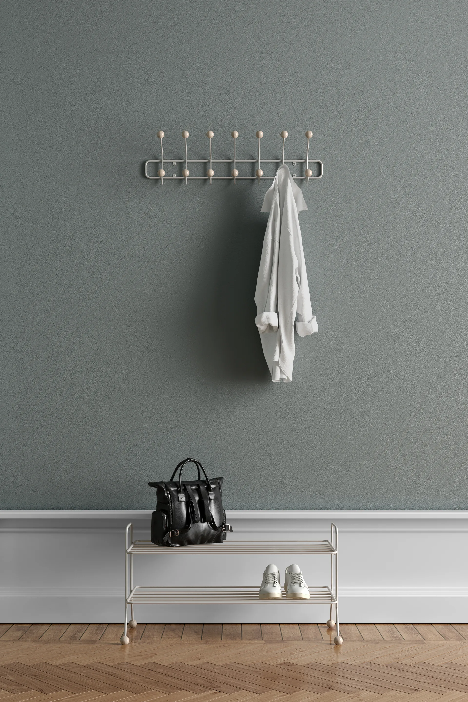 Bill Shoe Shelf, Greige Maze