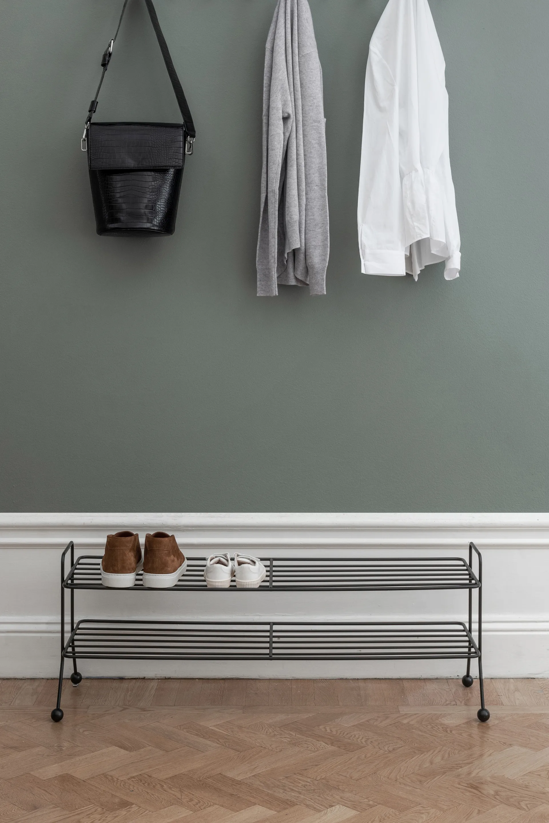 Bill Shoe Shelf L półka na buty, czarny Maze