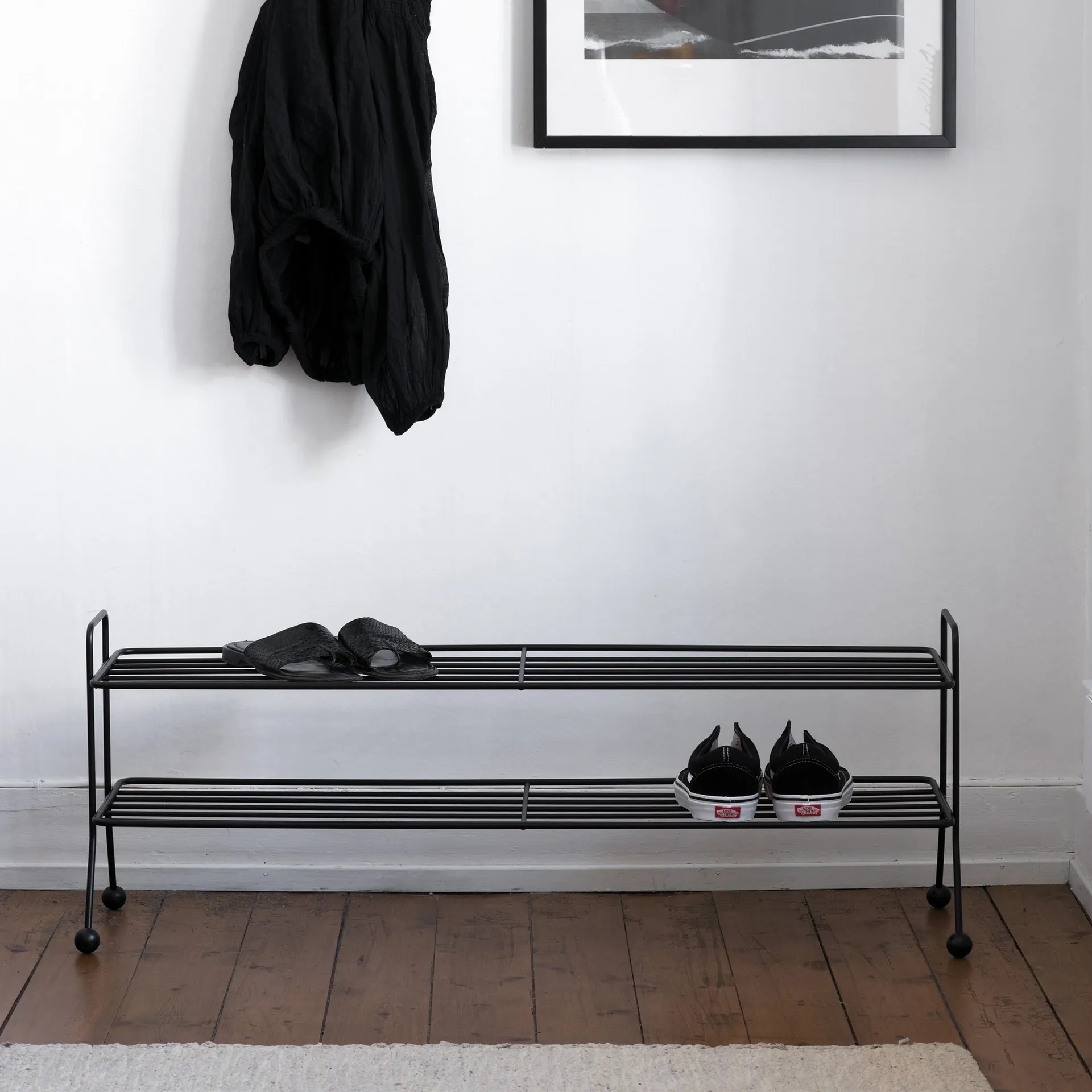 Bill Shoe Shelf L półka na buty, czarny Maze