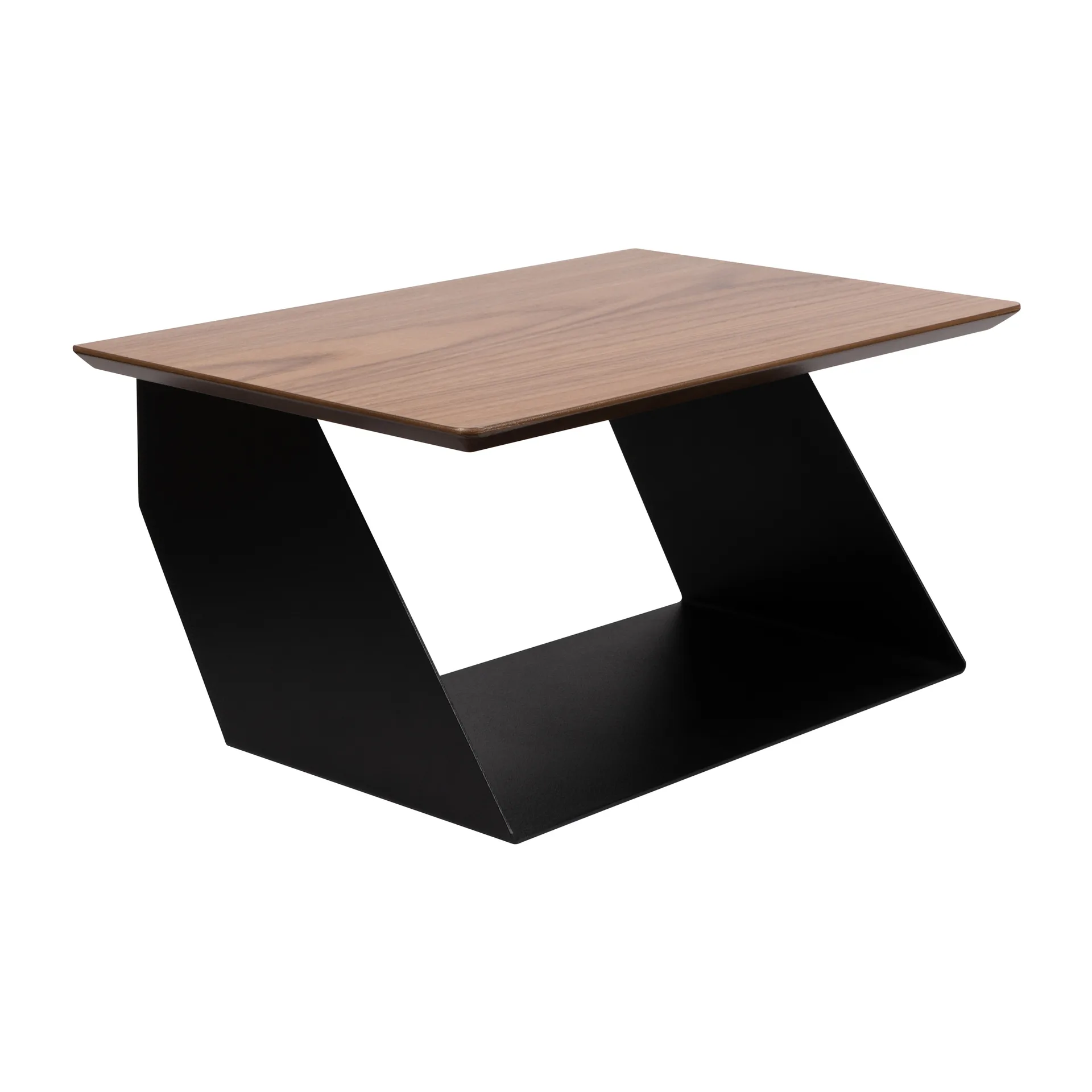 Półka Edgy, czarny - orzech włoski Maze