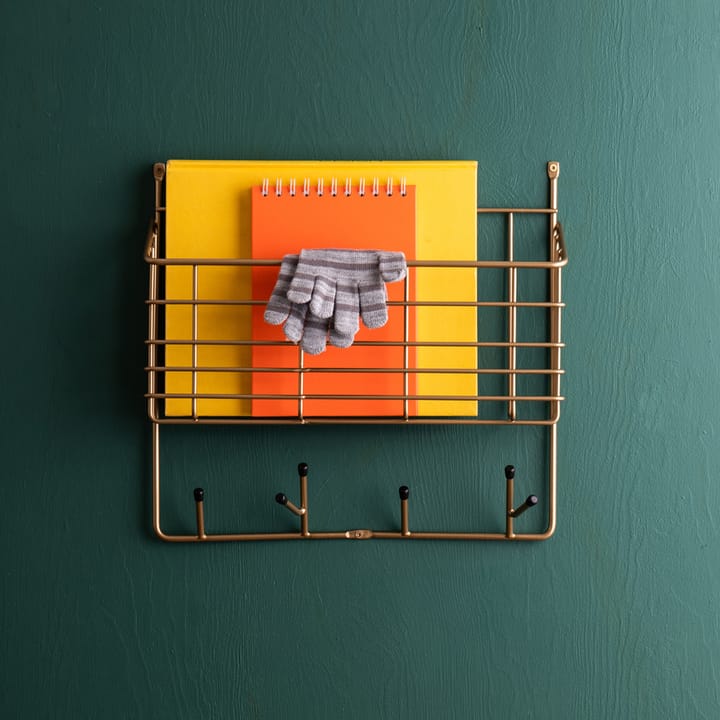Półka Mitten Shelf S, Mosiądz Maze
