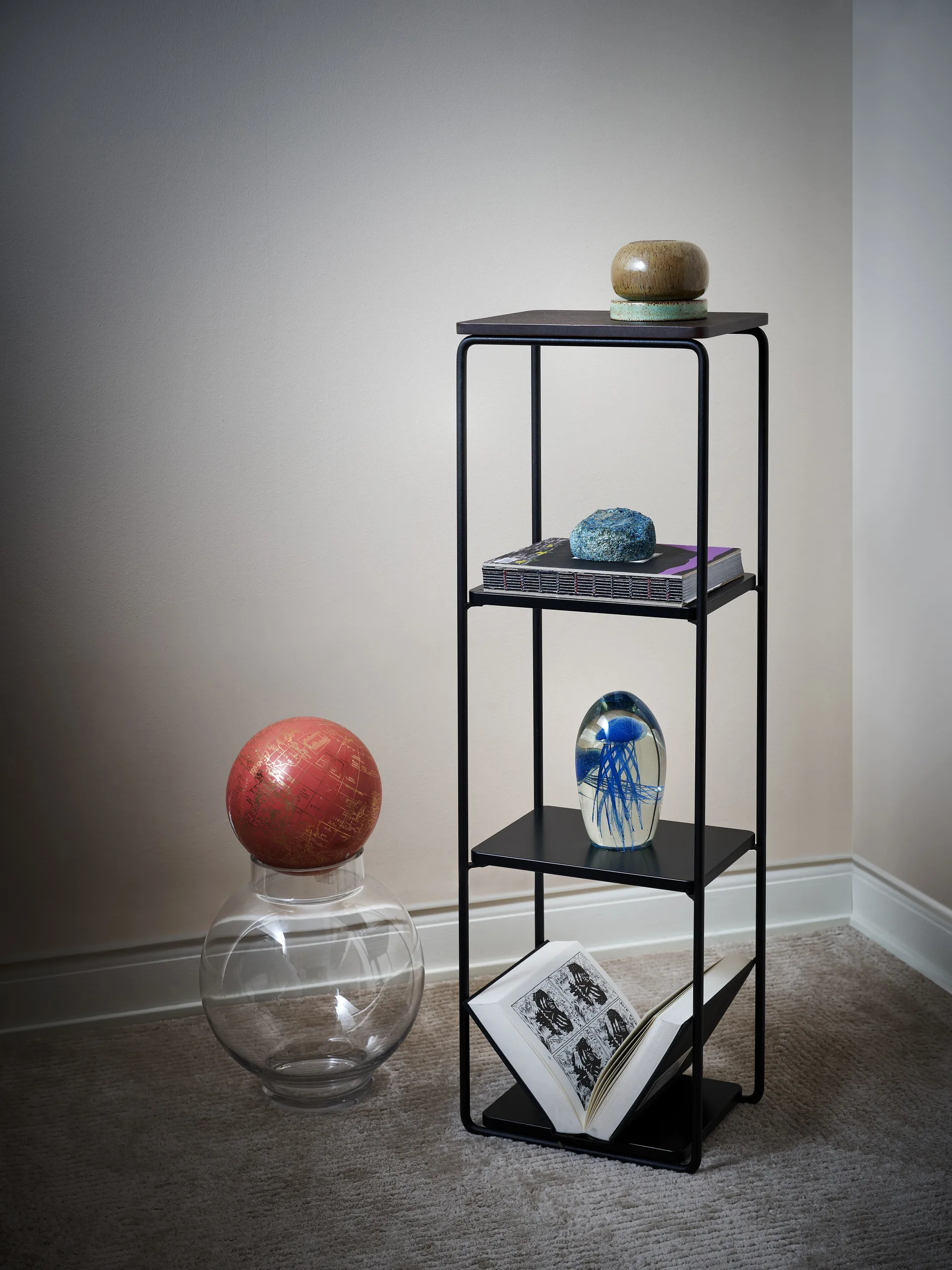 Półka Mixrack Floor Shelf L 26x19x82,2 cm, Stained oak-black Maze