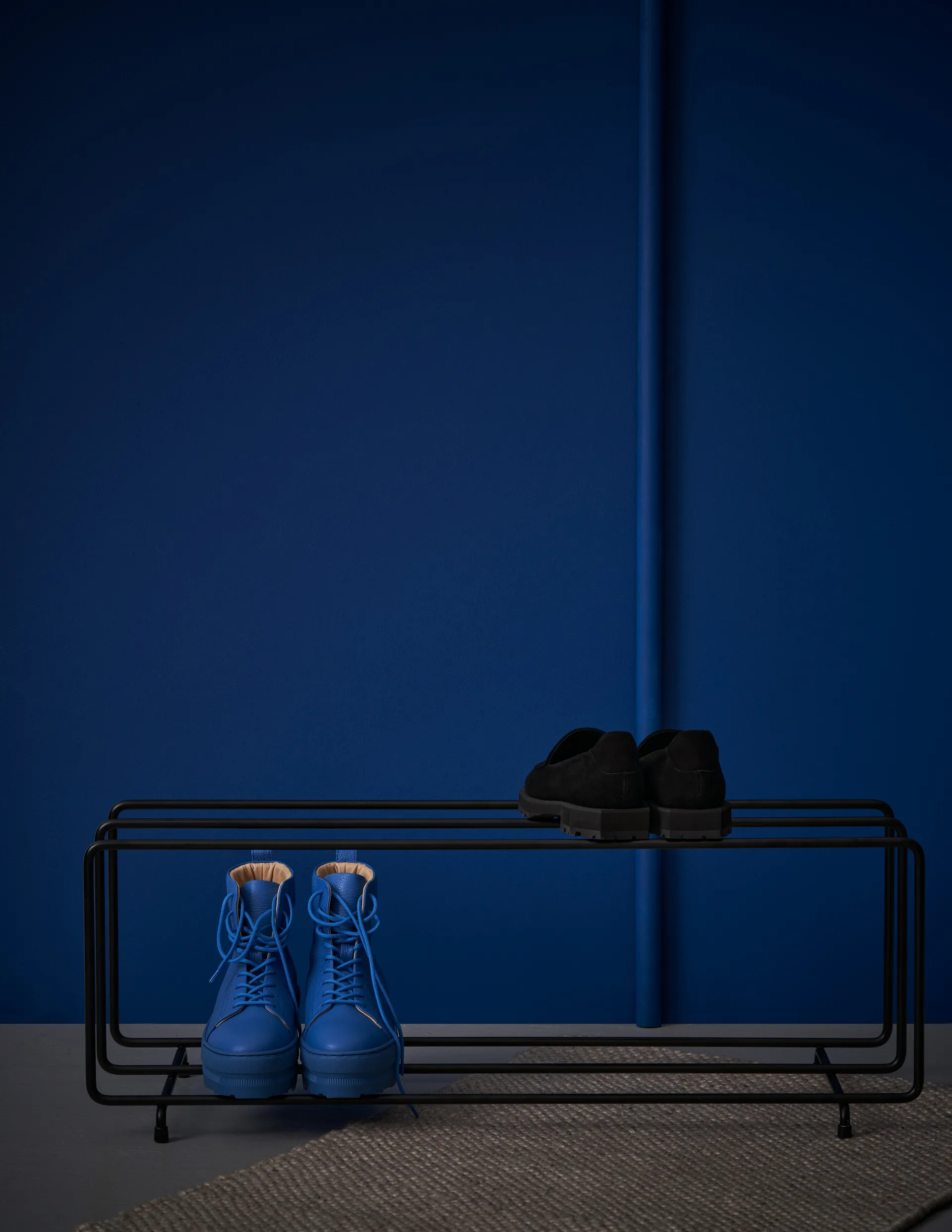 Półka na buty Mixrack L, Czarny Maze