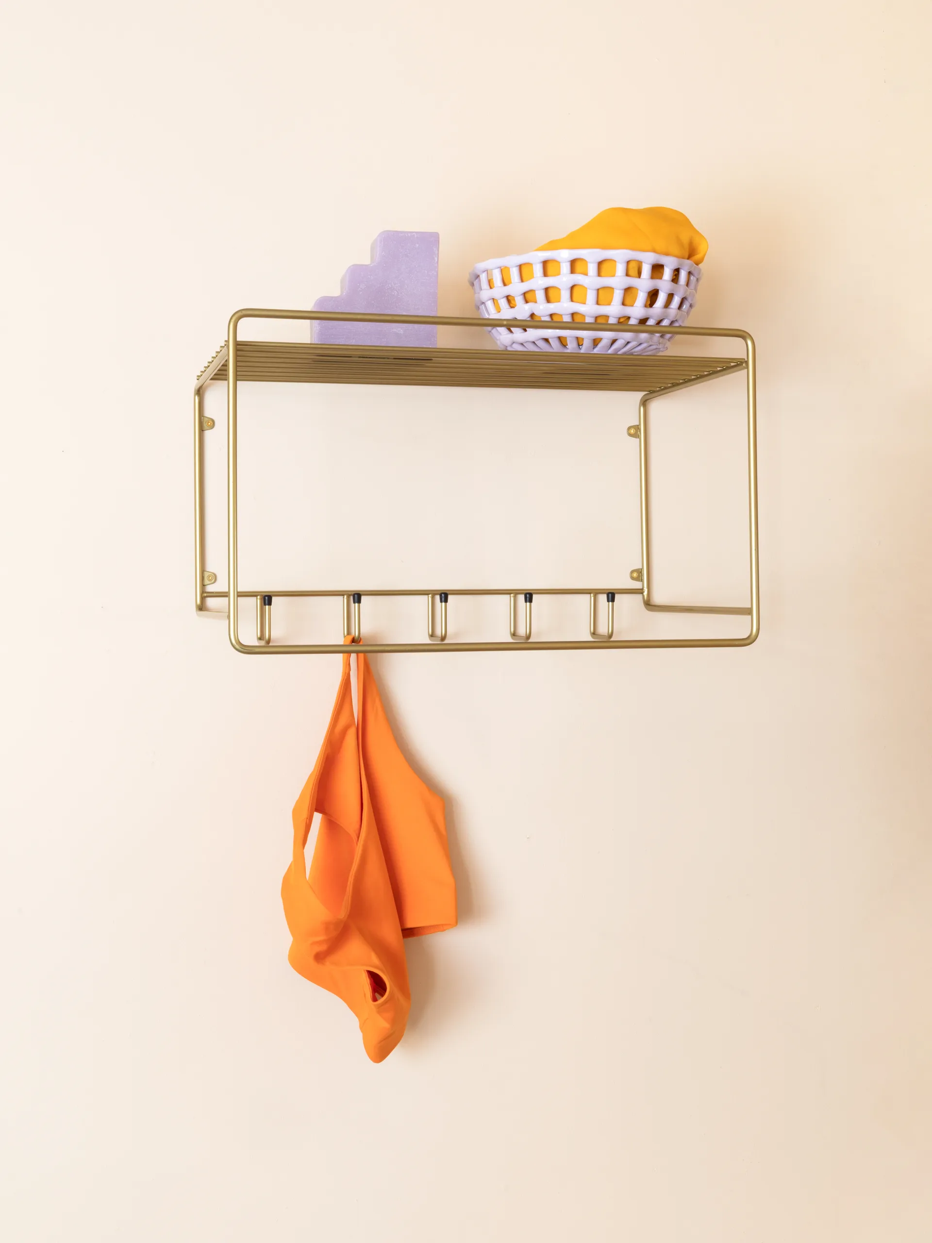 Półka na kapelusze Uptown, Mosiądz Maze